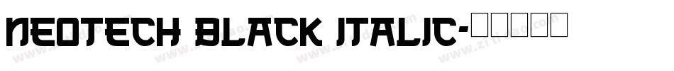 NeoTech Black Italic字体转换